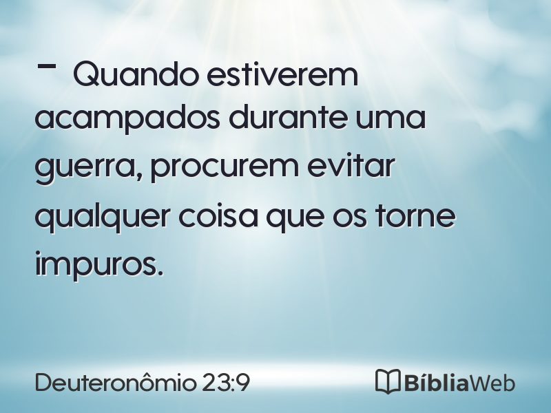 Deuteronômio 23:9 em imagem para compartilhar