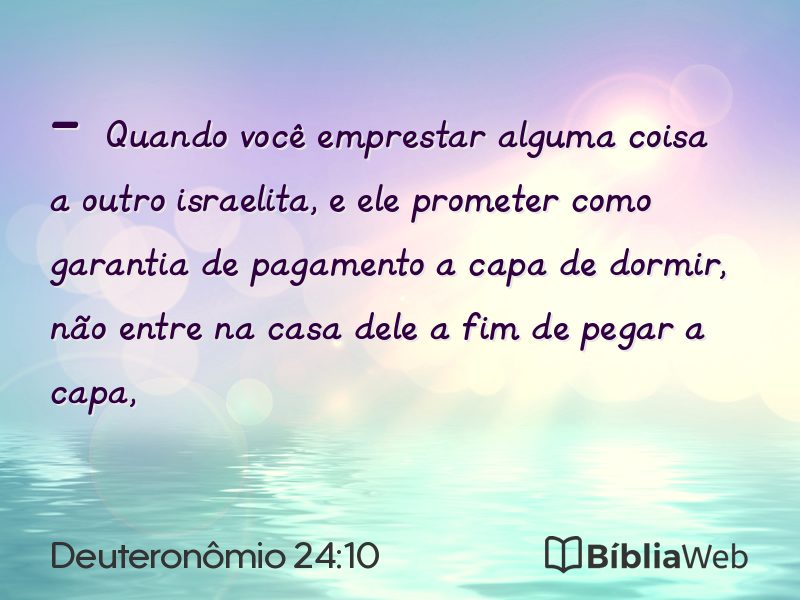 Deuteronômio 24:10 em imagem para compartilhar