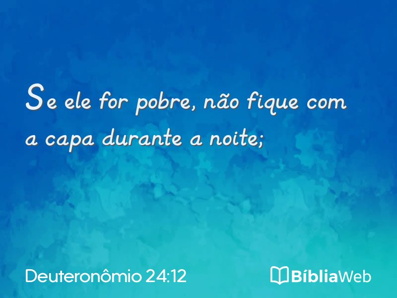 Deuteronômio 24:12 em imagem para compartilhar