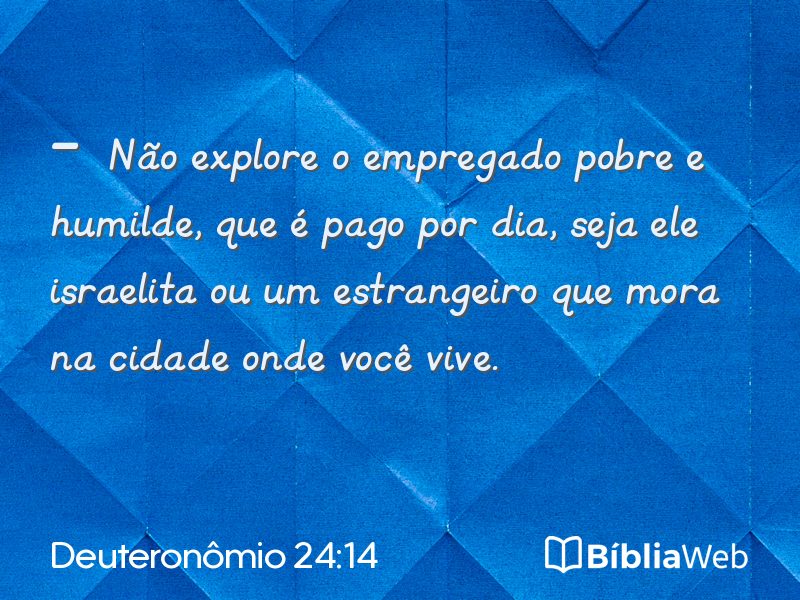 Deuteronômio 24:14 em imagem para compartilhar
