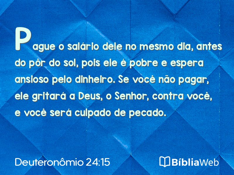 Deuteronômio 24:15 em imagem para compartilhar