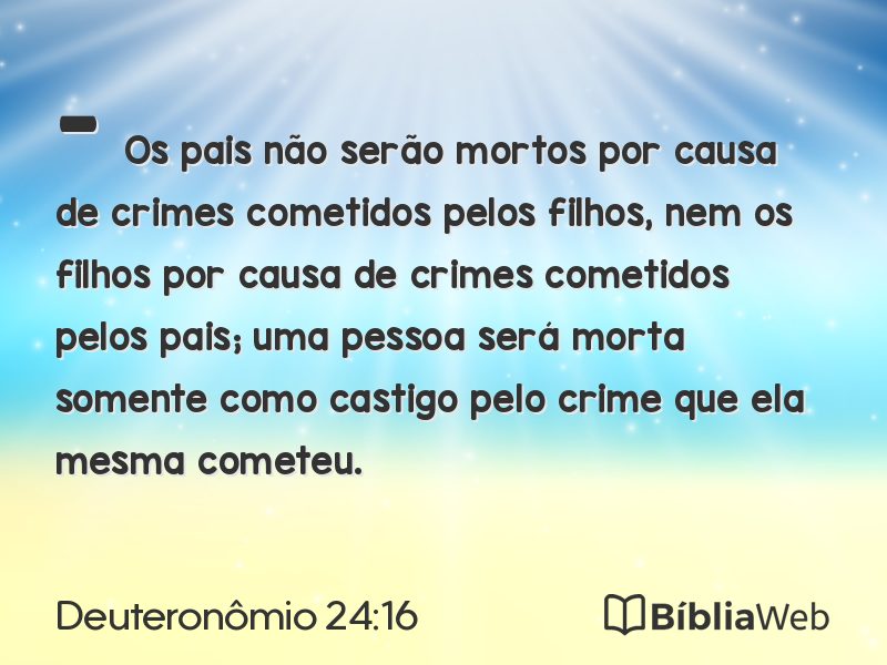 Deuteronômio 24:16 em imagem para compartilhar