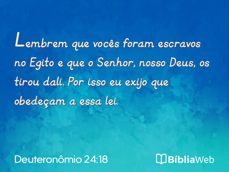 Deuteronômio 24:18 em imagem para compartilhar