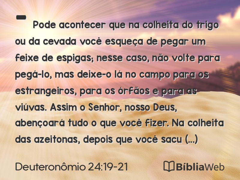 Deuteronômio 24:19-21 em imagem para compartilhar