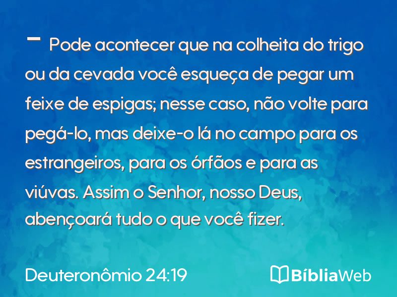 Deuteronômio 24:19 em imagem para compartilhar