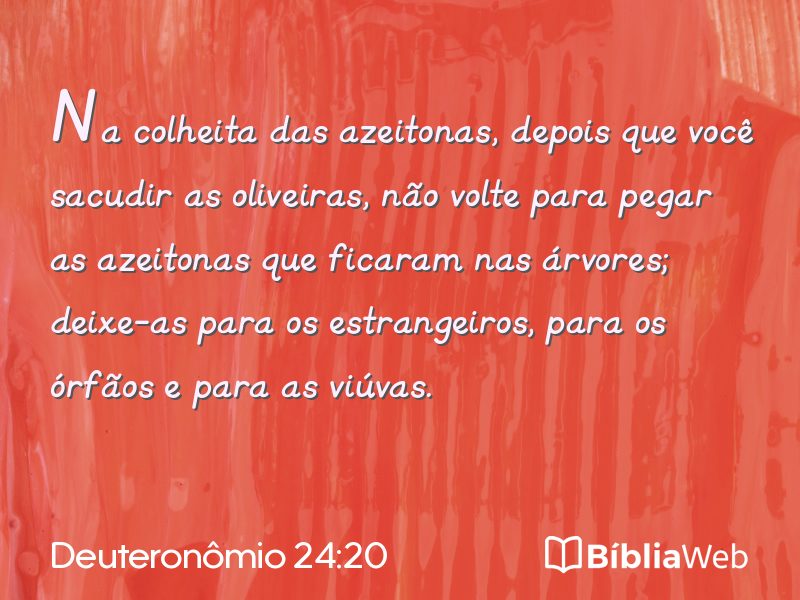 Deuteronômio 24:20 em imagem para compartilhar