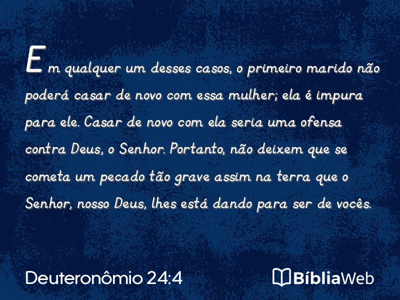 Deuteronômio 24:4 em imagem para compartilhar