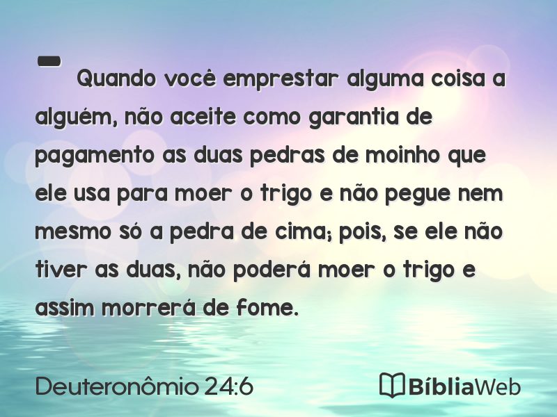 Deuteronômio 24:6 em imagem para compartilhar