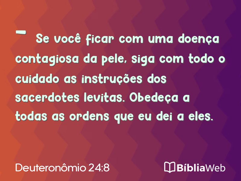 Deuteronômio 24:8 em imagem para compartilhar