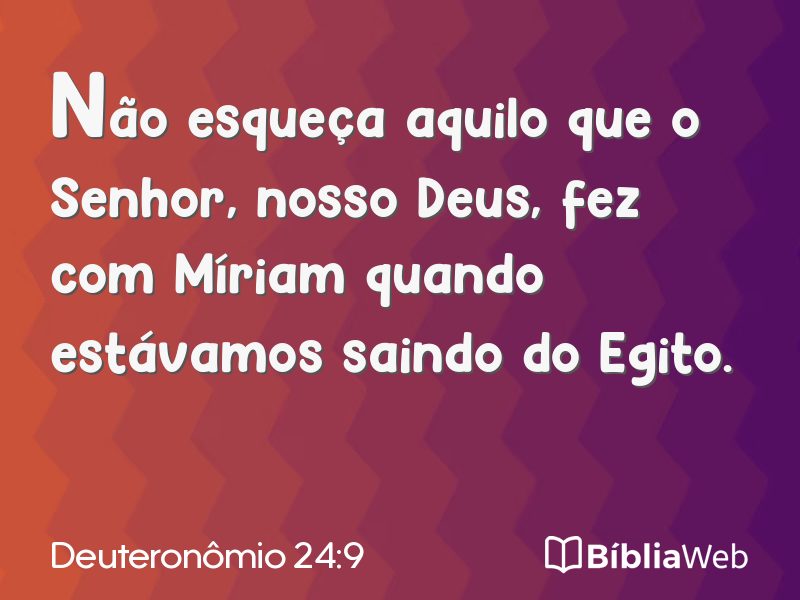 Deuteronômio 24:9 em imagem para compartilhar