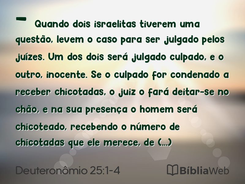 Deuteronômio 25:1-4 em imagem para compartilhar