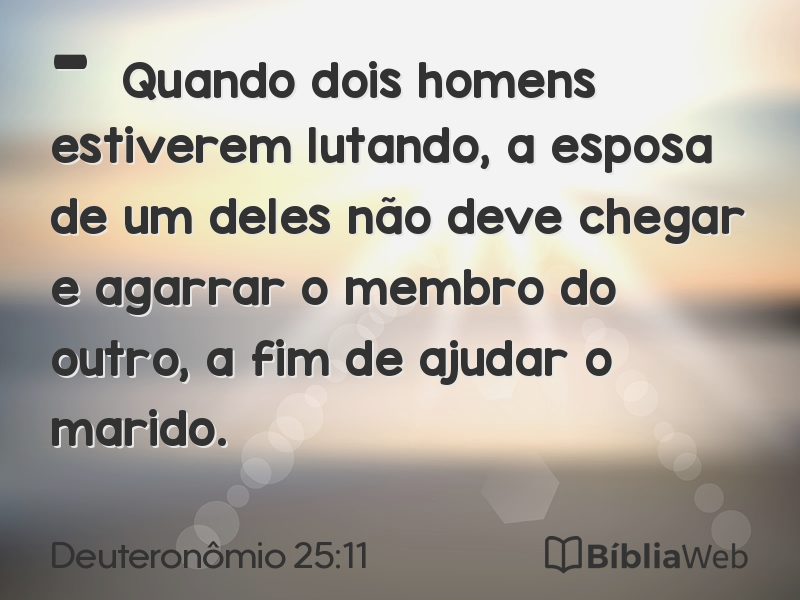 Deuteronômio 25:11 em imagem para compartilhar