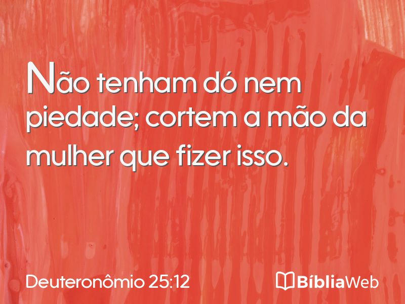 Deuteronômio 25:12 em imagem para compartilhar