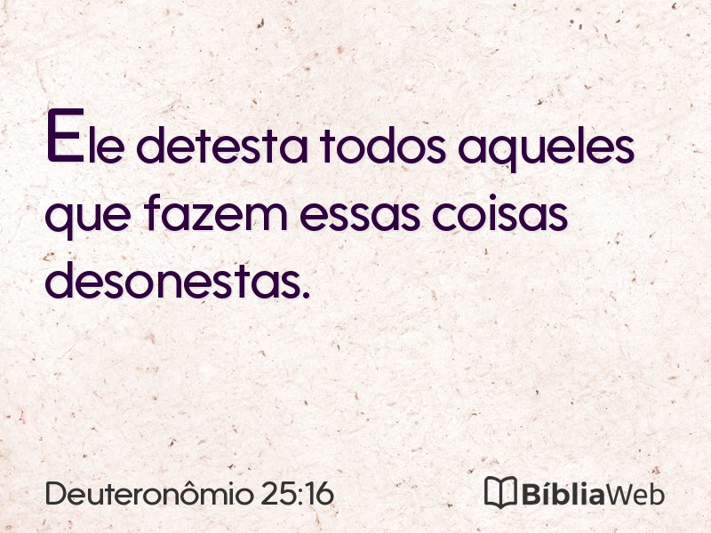Deuteronômio 25:16 em imagem para compartilhar