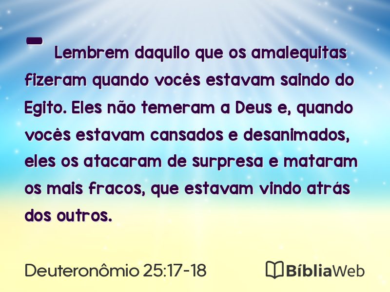 Deuteronômio 25:17-18 em imagem para compartilhar