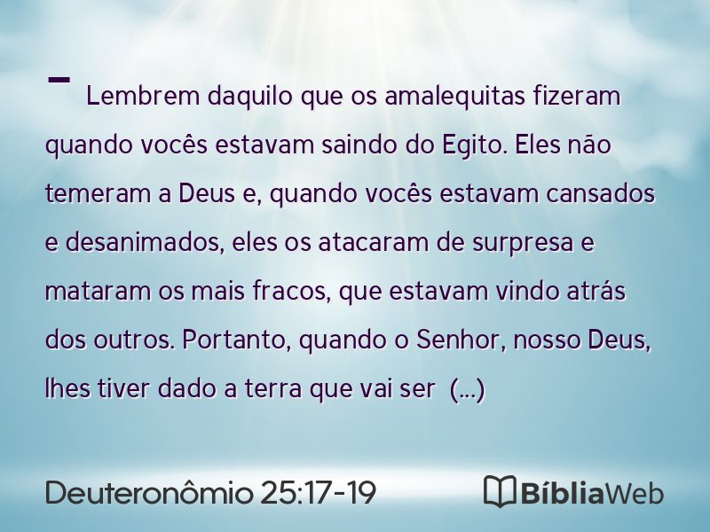 Deuteronômio 25:17-19 em imagem para compartilhar