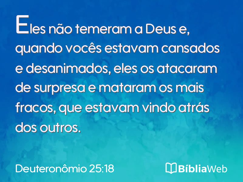 Deuteronômio 25:18 em imagem para compartilhar