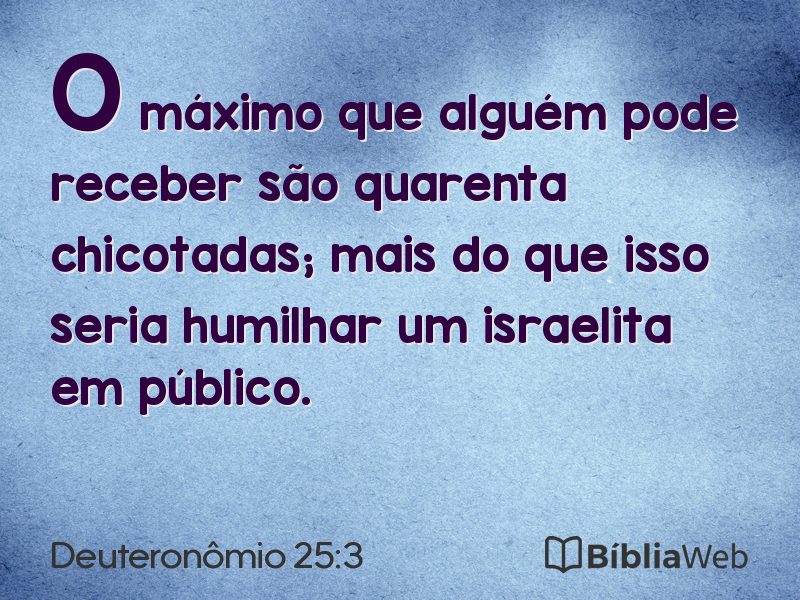 Deuteronômio 25:3 em imagem para compartilhar