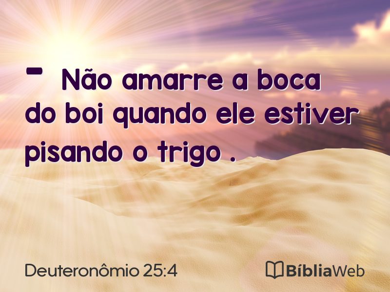 Deuteronômio 25:4 em imagem para compartilhar