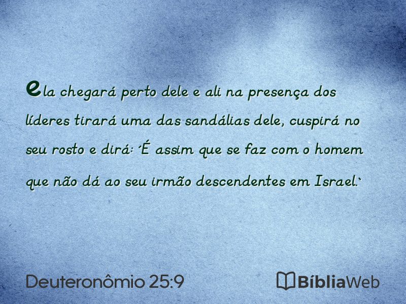 Deuteronômio 25:9 em imagem para compartilhar