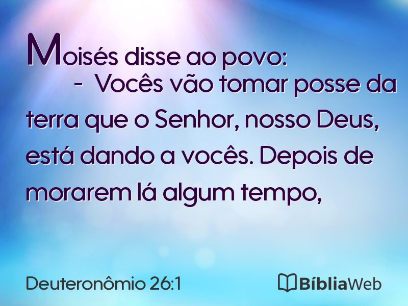 Deuteronômio 26:1 em imagem para compartilhar