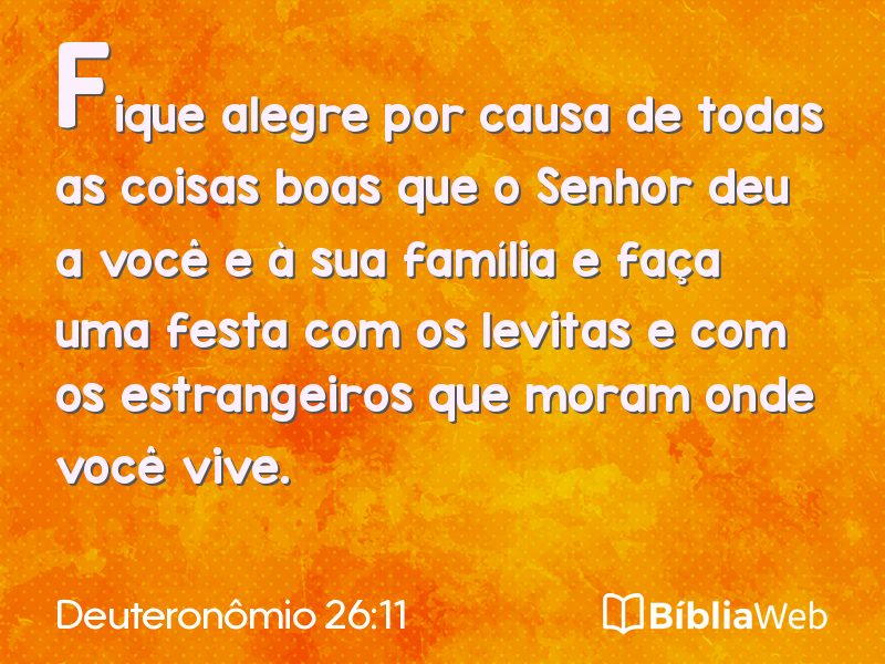 Deuteronômio 26:11 em imagem para compartilhar