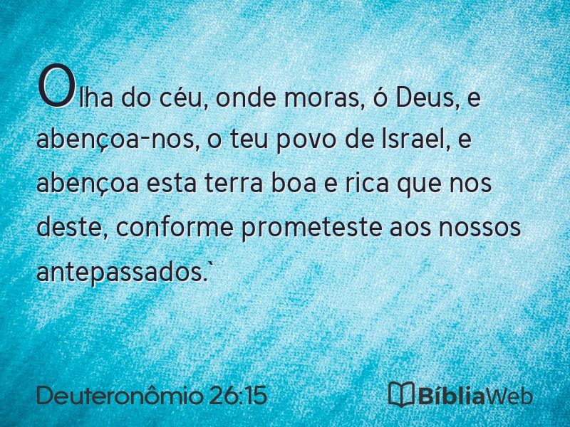 Deuteronômio 26:15 em imagem para compartilhar