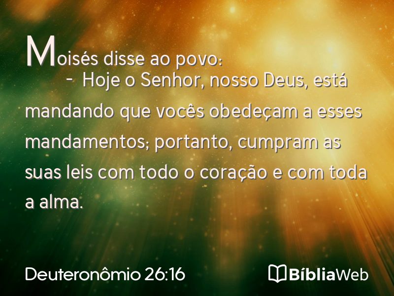 Deuteronômio 26:16 em imagem para compartilhar