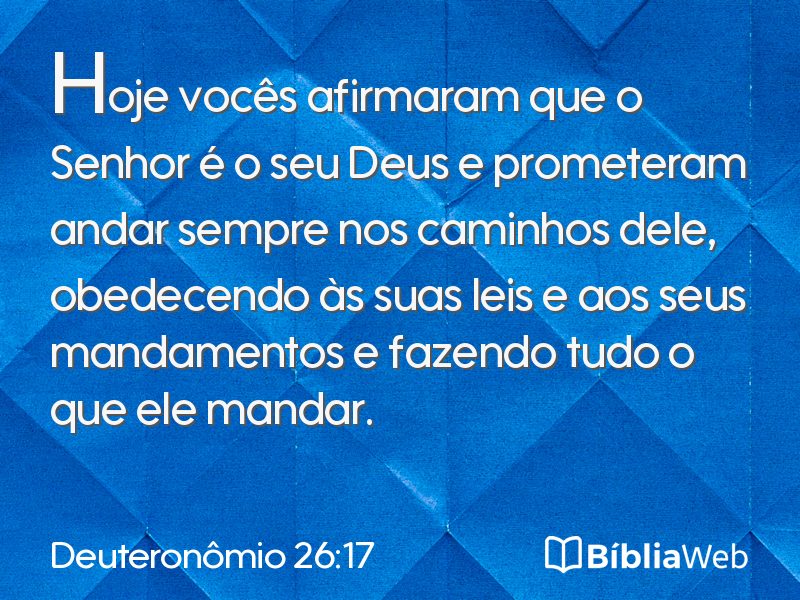 Deuteronômio 26:17 em imagem para compartilhar