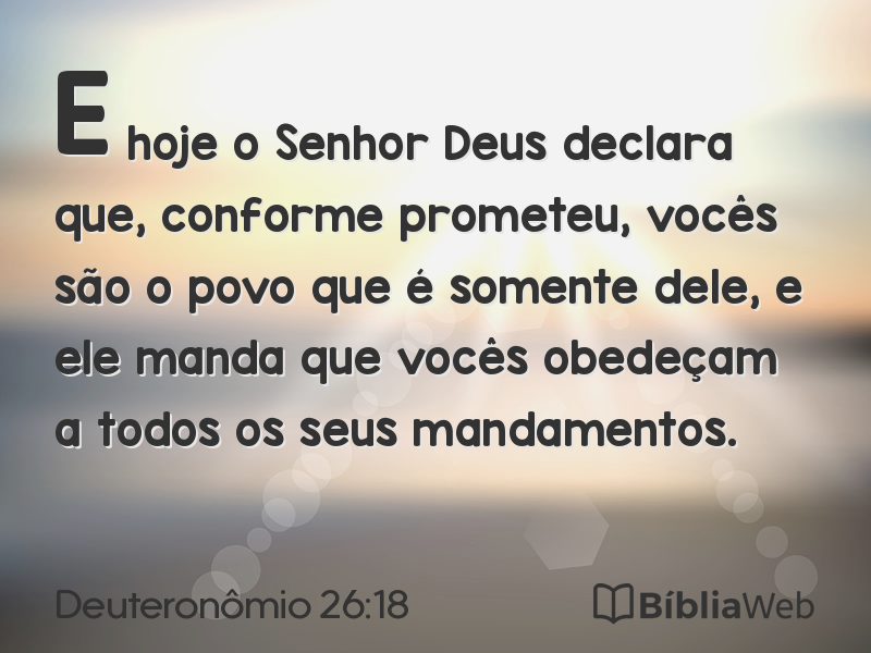 Deuteronômio 26:18 em imagem para compartilhar