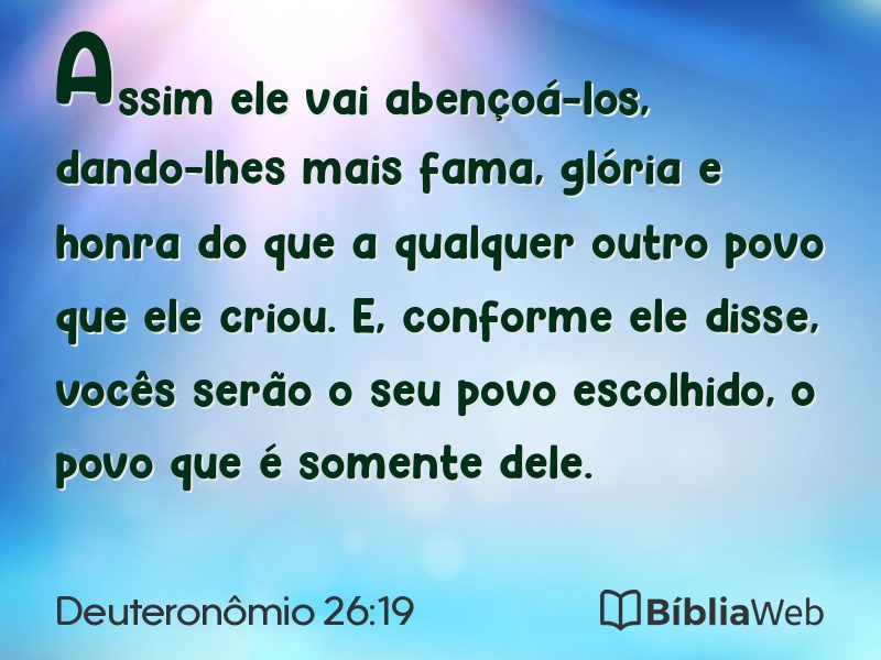 Deuteronômio 26:19 em imagem para compartilhar