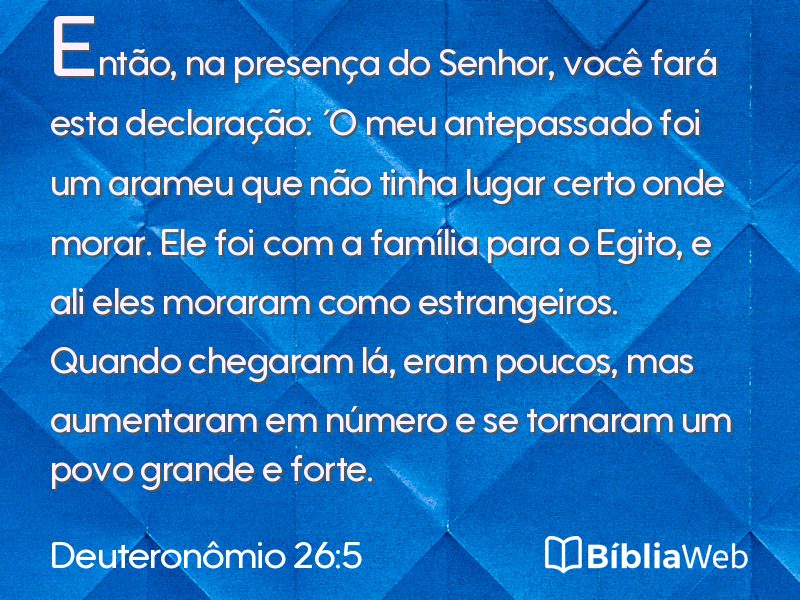 Deuteronômio 26:5 em imagem para compartilhar