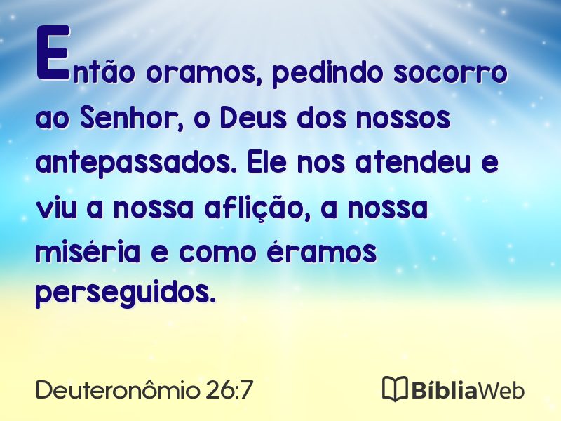 Deuteronômio 26:7 em imagem para compartilhar