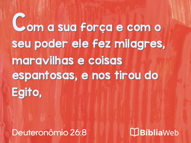 Deuteronômio 26:8 em imagem para compartilhar