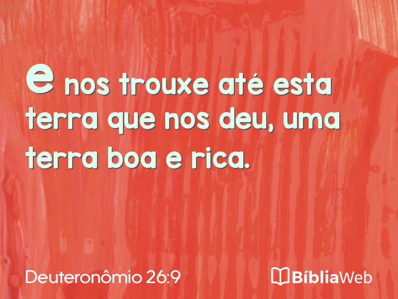 Deuteronômio 26:9 em imagem para compartilhar