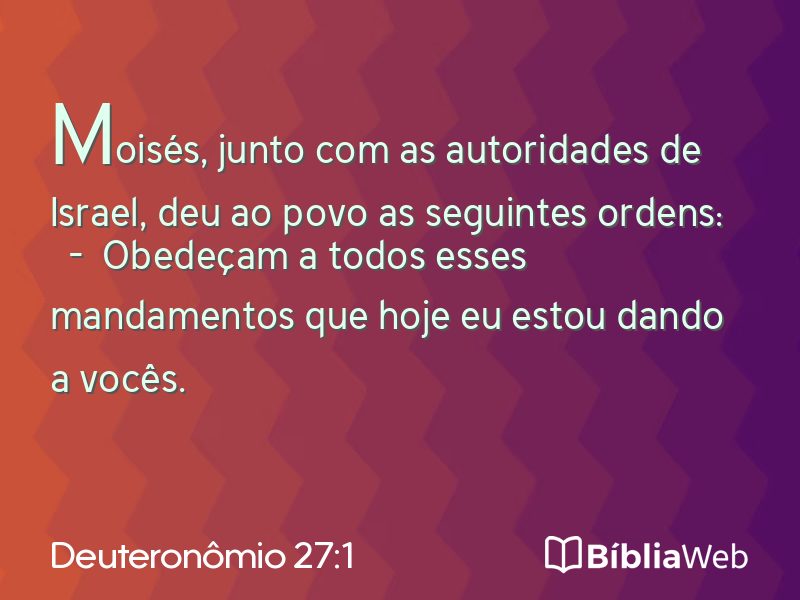 Deuteronômio 27:1 em imagem para compartilhar