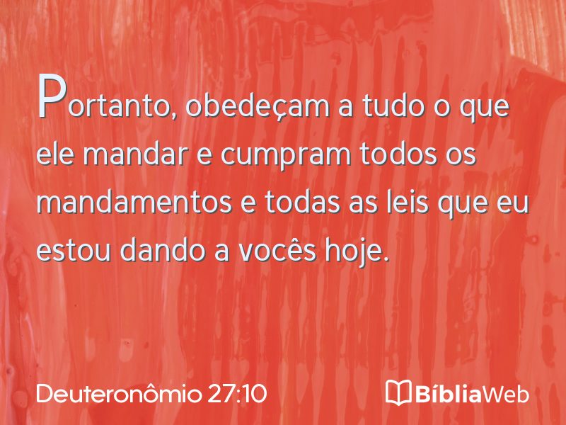 Deuteronômio 27:10 em imagem para compartilhar