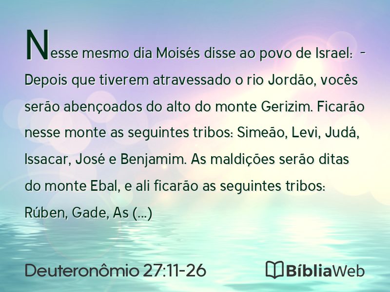 Deuteronômio 27:11-26 em imagem para compartilhar