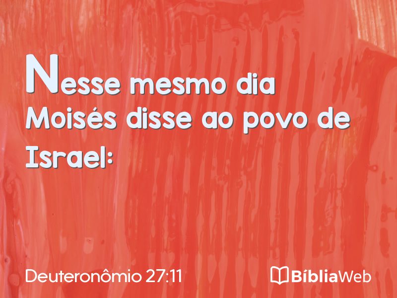 Deuteronômio 27:11 em imagem para compartilhar