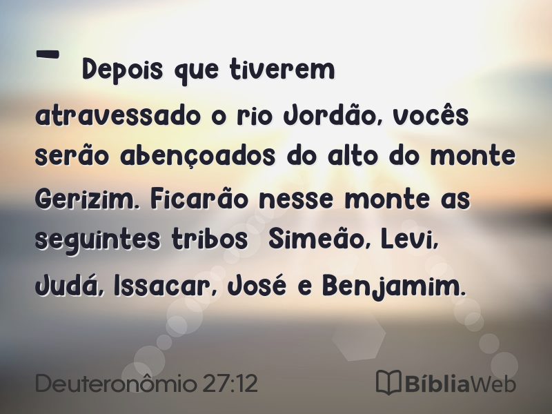 Deuteronômio 27:12 em imagem para compartilhar