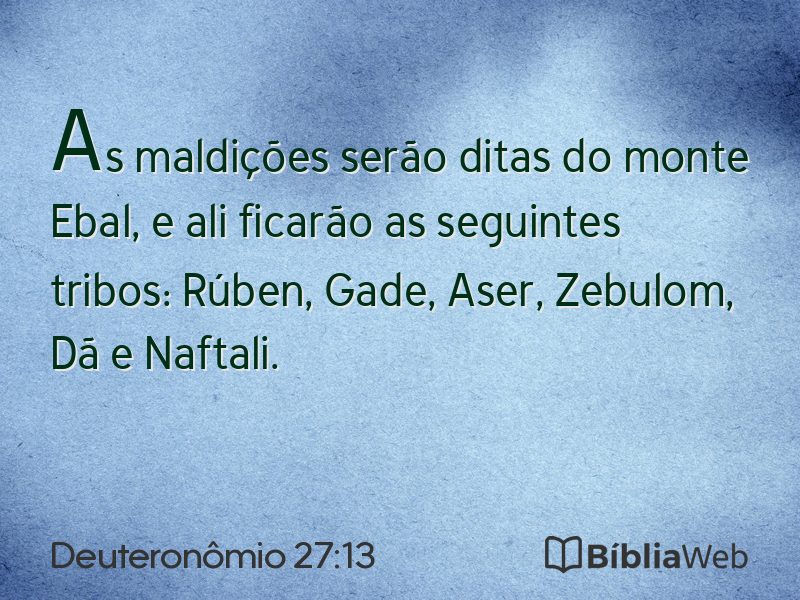 Deuteronômio 27:13 em imagem para compartilhar