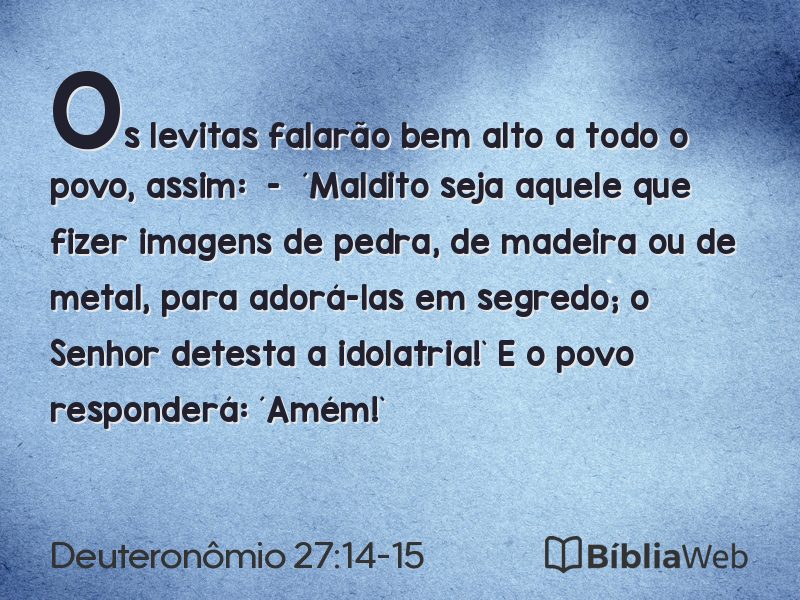 Deuteronômio 27:14-15 em imagem para compartilhar