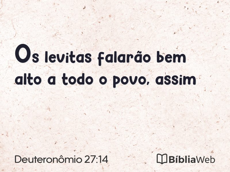 Deuteronômio 27:14 em imagem para compartilhar