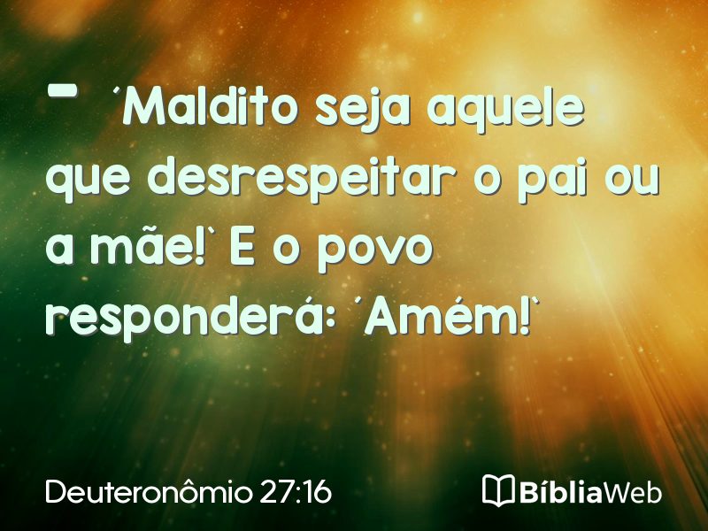 Deuteronômio 27:16 em imagem para compartilhar