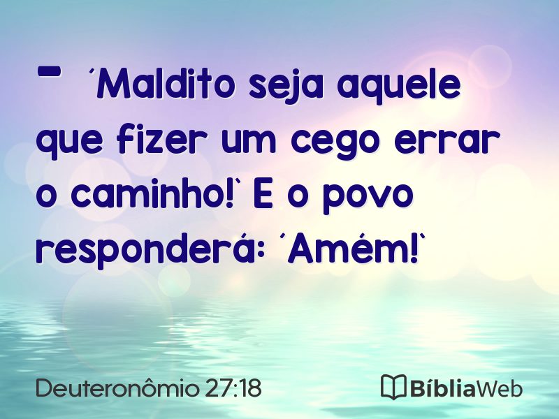 Deuteronômio 27:18 em imagem para compartilhar