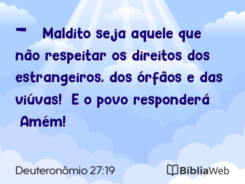 Deuteronômio 27:19 em imagem para compartilhar