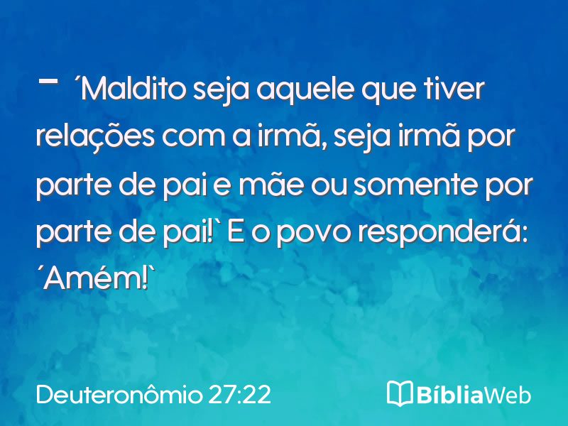 Deuteronômio 27:22 em imagem para compartilhar