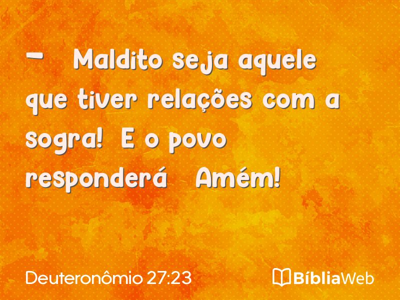 Deuteronômio 27:23 em imagem para compartilhar