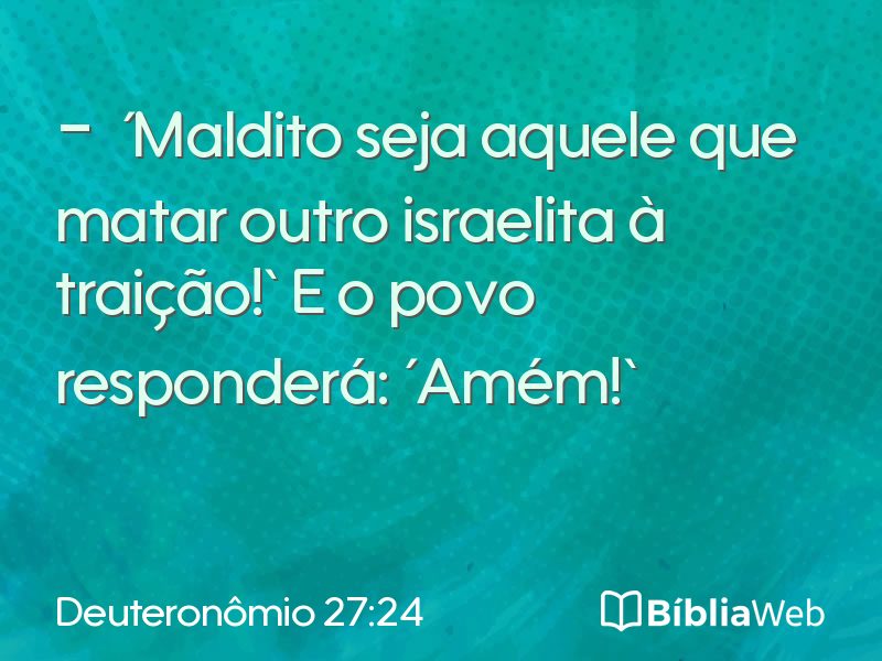 Deuteronômio 27:24 em imagem para compartilhar