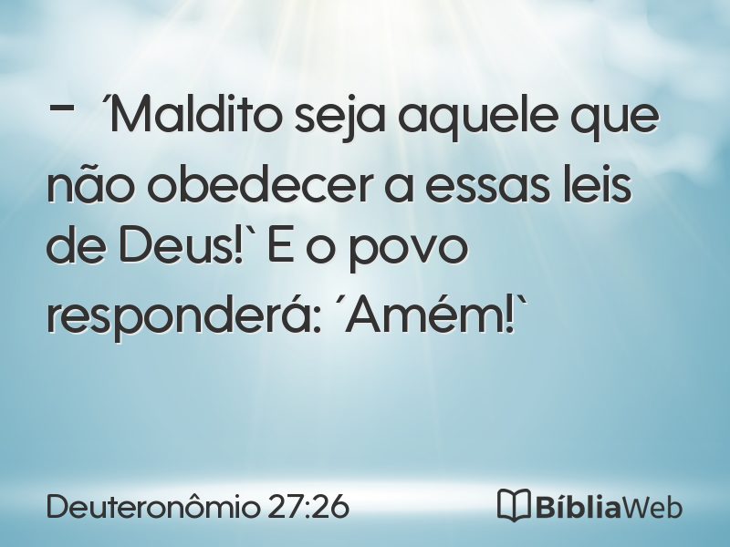 Deuteronômio 27:26 em imagem para compartilhar
